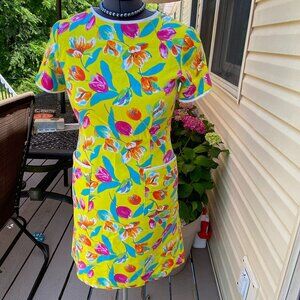 Laura Madrigano Floral A-line size 10 Multicolor